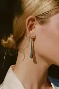 LOU LOU DROP EARRINGS(STERLING SILVER)