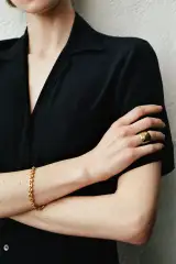 SMALL CIRCLE LINK BRACELET(STERLING SILVER)