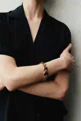 LARGE CIRCLE LINK BRACELET(STERLING SILVER)