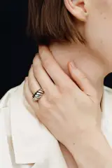 MEDIUM SHELL RING(Gold Vermeil,5)