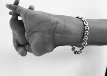 SMALL CIRCLE LINK BRACELET(STERLING SILVER)