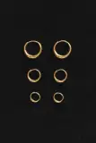 Nouveau Hoops(Sterling Silver,Small)