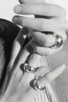 LARGE DONUT RING(STERLING SILVER,6)