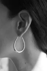 SMALL EGG HOOP EARRINGS